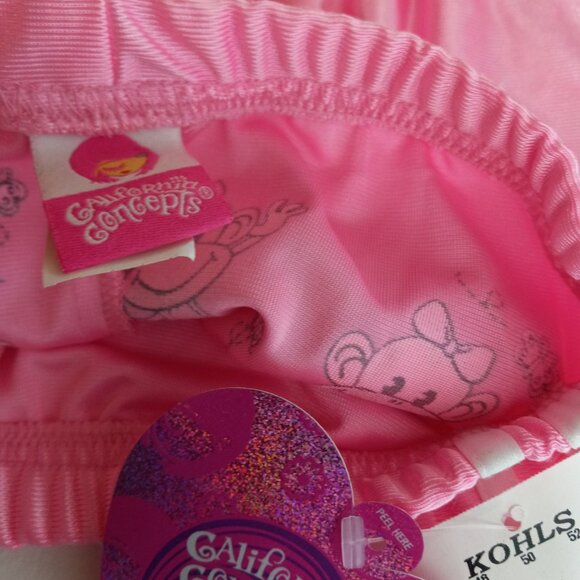 California Concepts Size M Shorts Pink Monkey Print Shiny NEW - Picture 4 of 5